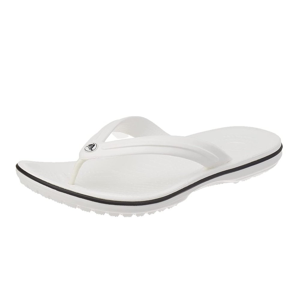 NEW CROCS CROCBAND UNISEX FLIP FLOP SANDAL WHITE/BLACK SIZE M11 - Picture 2 of 5